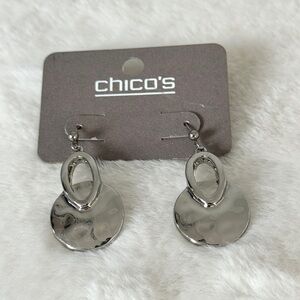 Chico's Silver Drop Earrings - NWT